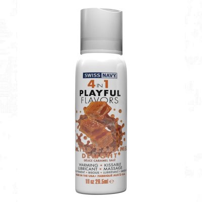 Swiss Navy 4 in 1 Playful Flavors Lube In Salted Caramel 1 Oz