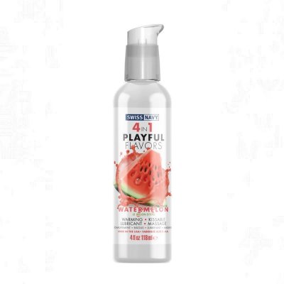 Swiss Navy 4 in 1 Playful Flavors Lube In Watermelon 4 Oz