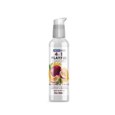 Swiss Navy 4 in 1 Playful Flavors Lube In Wild Passion Fruit 4Oz