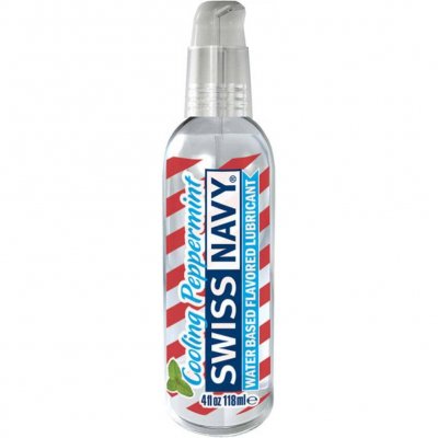Swiss Navy Flavored Water Based Lubricant Cooling Peppermint 4Oz