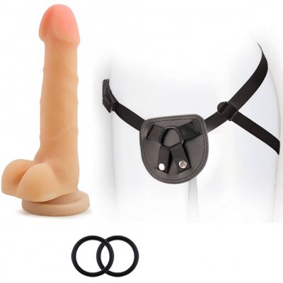 SX For You Harness Kit with 7 inch Cock In Flesh