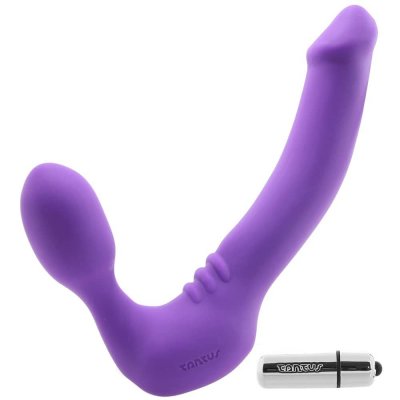 Tantus Classic Strapless Silicone Vibrating Strap On In Violet