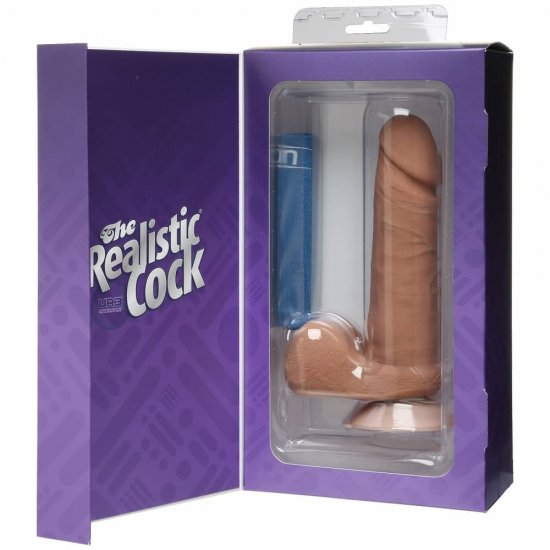 The Realistic Cock ULTRASKYN 6 inch Dildo In Caramel