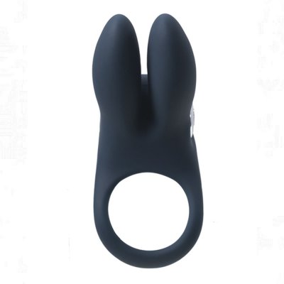 Vedo Sexy Bunny Rechargeable Vibrating Cock Ring In Black Pearl