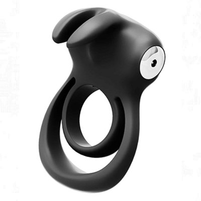 Vedo Thunder Bunny Rechargeable Couples Dual Cock Ring In Black