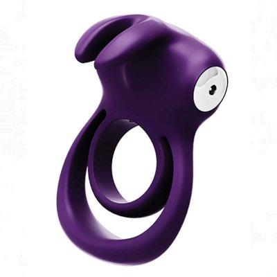 Vedo Thunder Bunny Rechargeable Couples Dual Cock Ring In Purple
