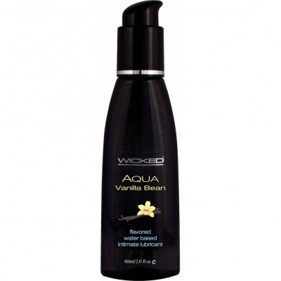 Wicked Aqua Flavored Water Based Lubricant In Vanilla Bean 2 Oz