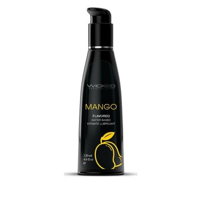 Wicked Aqua Flavored Water Based Lubricant Mango 4 Oz