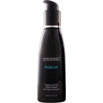 Wicked Aqua Fragrance Free Water Based Intimate Lubricant 4 Oz