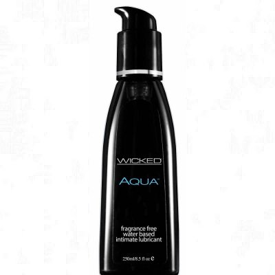 Wicked Aqua Fragrance Free Water Based Intimate Lubricant 8.5 Oz