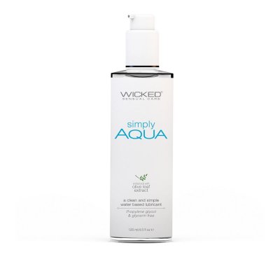 Wicked Simply Aqua Personal Water Based Lubricant 4 Oz