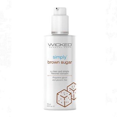Wicked Simply Brown Sugar Water Based Flavored Lube In 2.3 Oz
