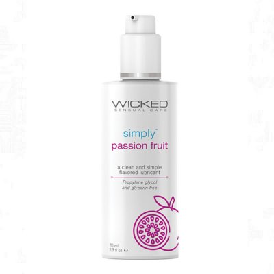 Wicked Simply Passion Fruit Water Based Flavored Lube In 2.3 Oz