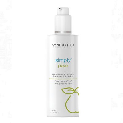 Wicked Simply Pear Water Based Flavored Lube In 4 Oz
